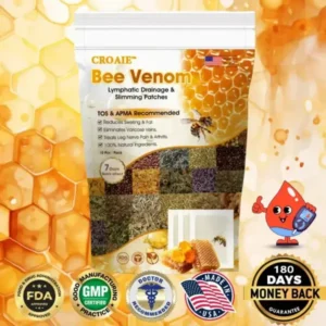 CROAIE™ Bee Venom & Herbal Slimming Foot Patches for Lymphatic Support and Blood Sugar Balance – Natural Swelling Reduction & Detox